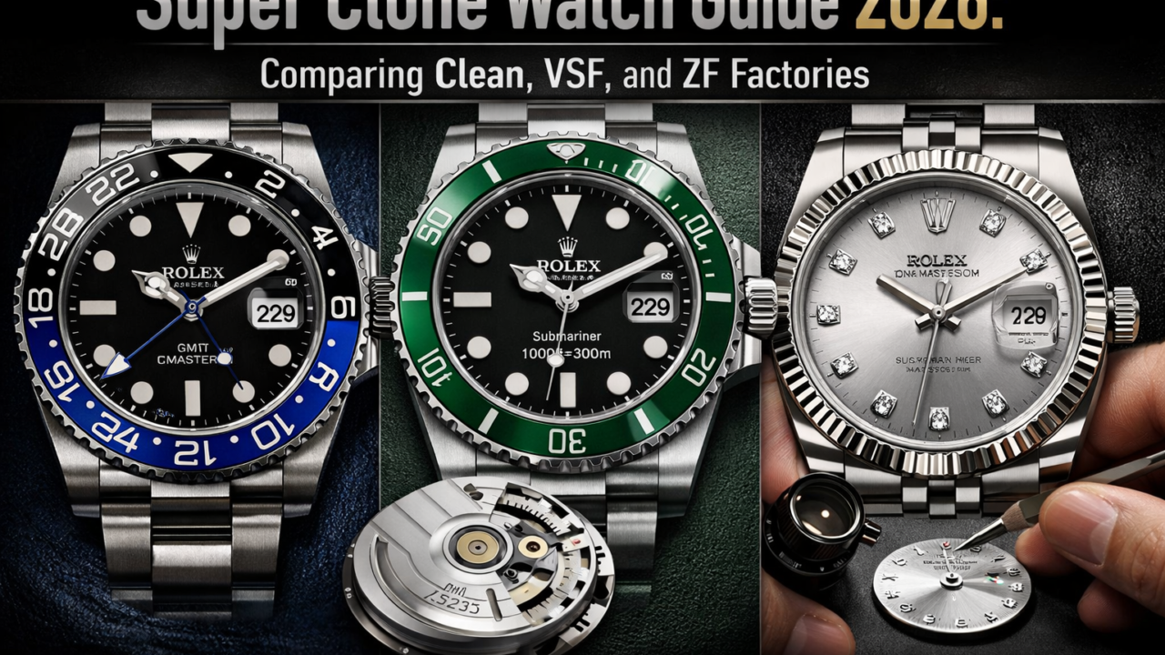 Super Clone Watch Guide 2026: Comparing Clean, VSF, and ZF Factories